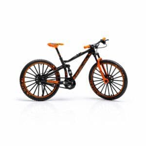 Metal Die-Cast Bicycle Model – Black & Orange | 1:8 Scale Collectible | Ages 3+