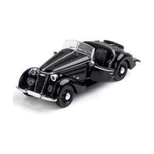 1:32 Audi Wanderer W25K Roadster Vintage Car – Black | Metal Diecast Model with Pull-Back Action