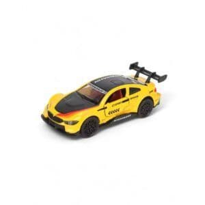 BMW M4 Die-Cast Model Car – 1:36 Scale (Yellow Racing Edition)