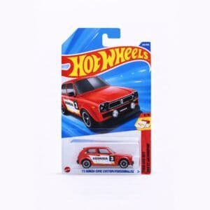 Hot Wheels ’73 Honda Civic Custom – Red | 1:64 Scale Diecast | Then and Now Series | Mainline | 231/250 (Imported)