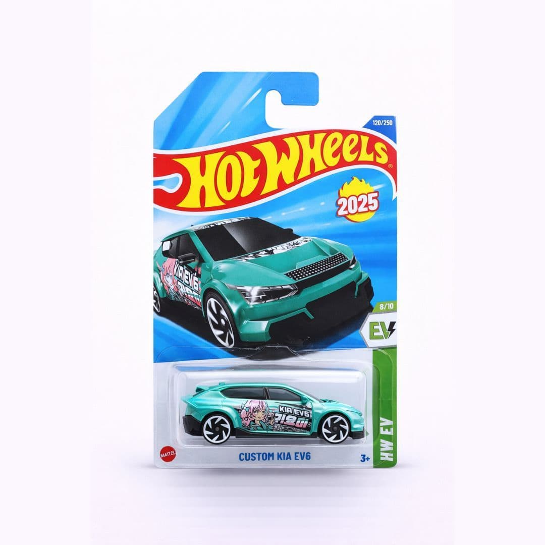 Hot Wheels Custom Kia EV6 | 1:64 Scale Diecast Car | HW EV Series 2025 (120/250)