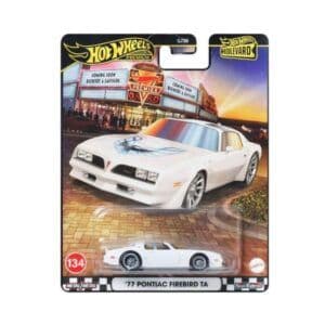 Hot Wheels Boulevard ’77 Pontiac Firebird T/A – Premium 1:64 Die-Cast (GJT68, Real Riders, Imported Card)