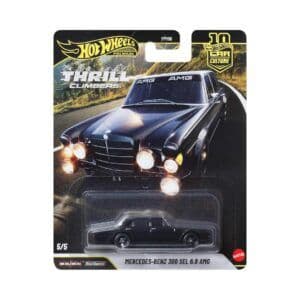 Hot Wheels Premium Mercedes-Benz 300 SEL 6.8 AMG – Thrill Climbers Car Culture 1:64 Die-Cast (Real Riders, Metal/Metal)