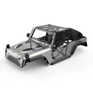 MJX Hyper Go P12Y01-S Silver Body Shell with LED Lights – Replacement Car Shell for H12Y+ 1/12 RC Rock Crawler (India)