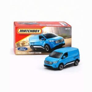 Matchbox 2023 Ford E-Transit Custom – 36/125 | 1:64 Die-Cast Van | Sealed Box | Mattel Official