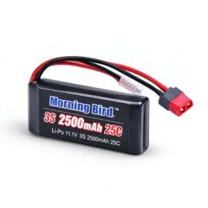 Morning Bird 3S 2500mAh 25C LiPo Battery (11.1V) with Deans Plug for RC Cars & Trucks
