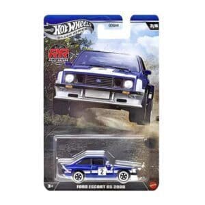 Hot Wheels Silver Series Rally Racers Ford Escort RS2000 (Blue) 3/5 – 1:64 Die-Cast Car