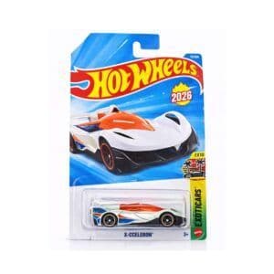 Hot Wheels X-CcelerON White 2026 1:64 Die-Cast Car 75/250 Exotic Cars Series 9CNDDG