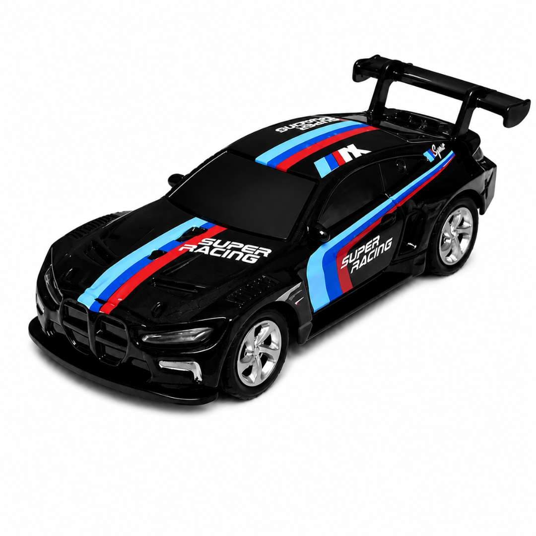 1:64 BMW M4 Mini Alloy RC Drift Car with Mobile App Control – 2.4GHz Rechargeable Desktop Racing Car-Black