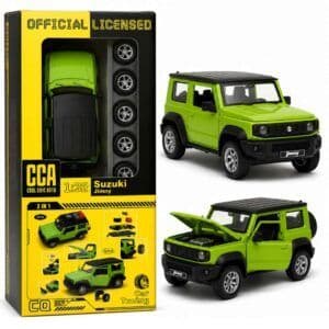 CCA 1:32 Suzuki Jimny Alloy Diecast Model Car with Opening Doors & Roof Rack Accessories | Green | India