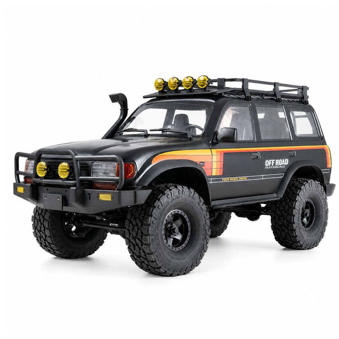 FMS 1/10 Toyota Land Cruiser 80 RS Brushless Expedition Crawler – Black Edition | India