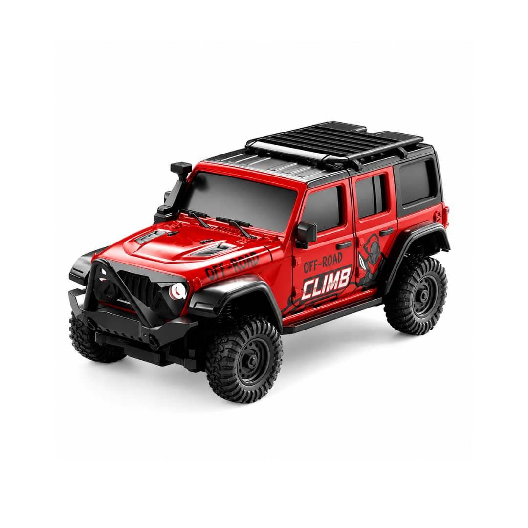 HB Toys Jeep Wrangler Rubicon R4307 1/43 Scale 4WD RTR Mini RC Crawler with APP Control – Red