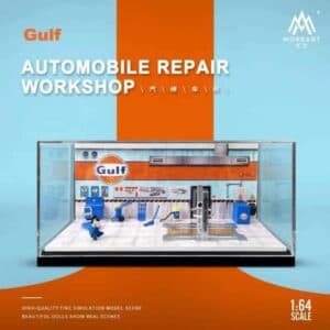 MoreArt MO641056 Gulf Automobile Repair Workshop Garage Diorama 1:64 with LED