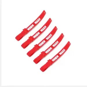 Official WARN Winch Pull Tags for 1/10 & 1/8 RC Crawlers – Red / Black (Pack of 5)