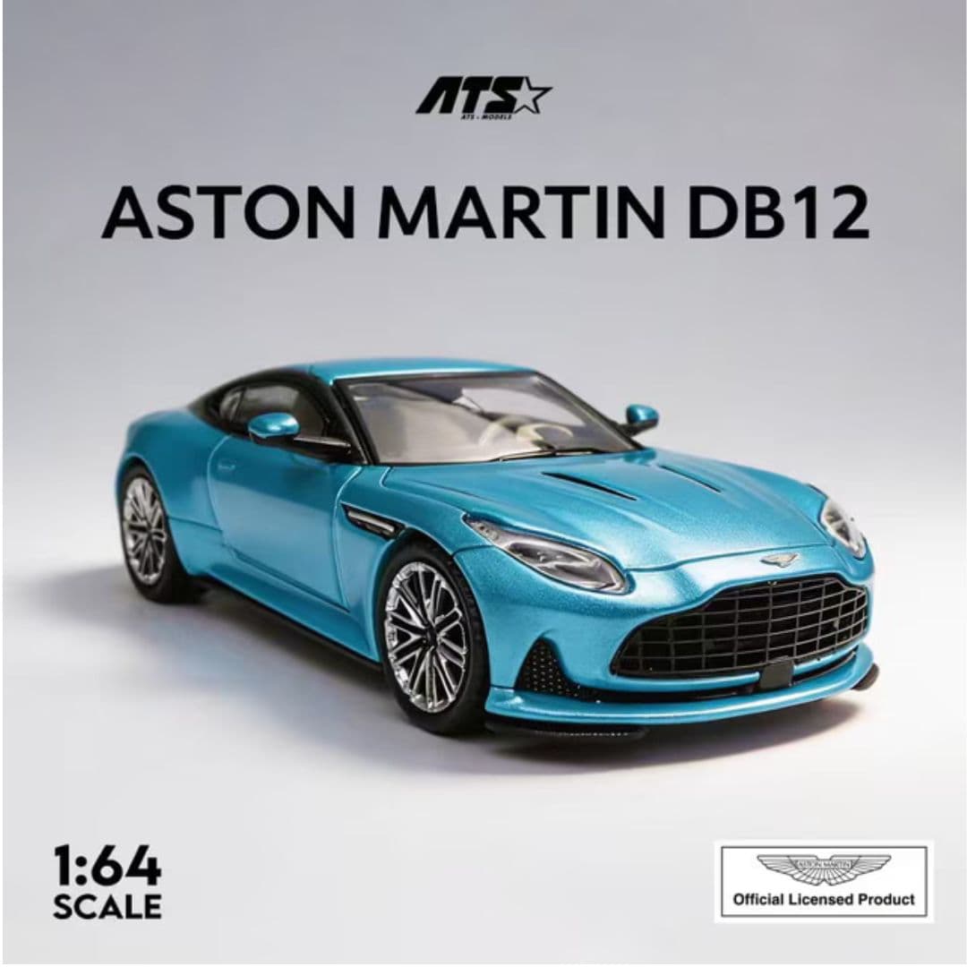 ATS Models Aston Martin DB12 Tiffany Blue 1:64 Diecast Model