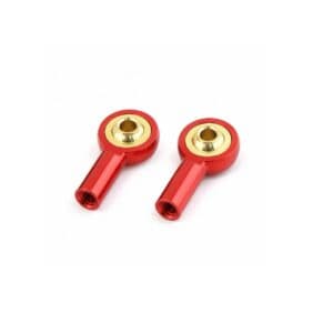 M2×15mm Aluminum Link Tie Rod End Ball Joints for RC Car / Robot DIY Parts – Set of 2 Red color
