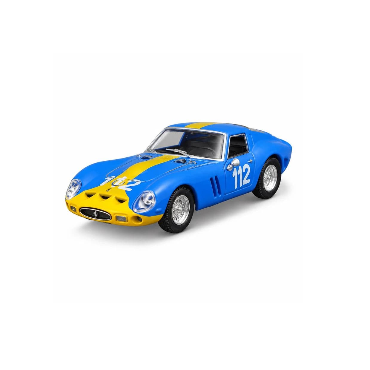 Bburago 1:64 Ferrari 250 GTO (1964) #112 Racing Die-Cast Model Car – Blue