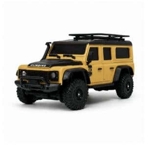 HB Toys Land Rover Defender R4304 1/43 Scale 4WD RTR Mini RC Crawler with APP Control – Yellow