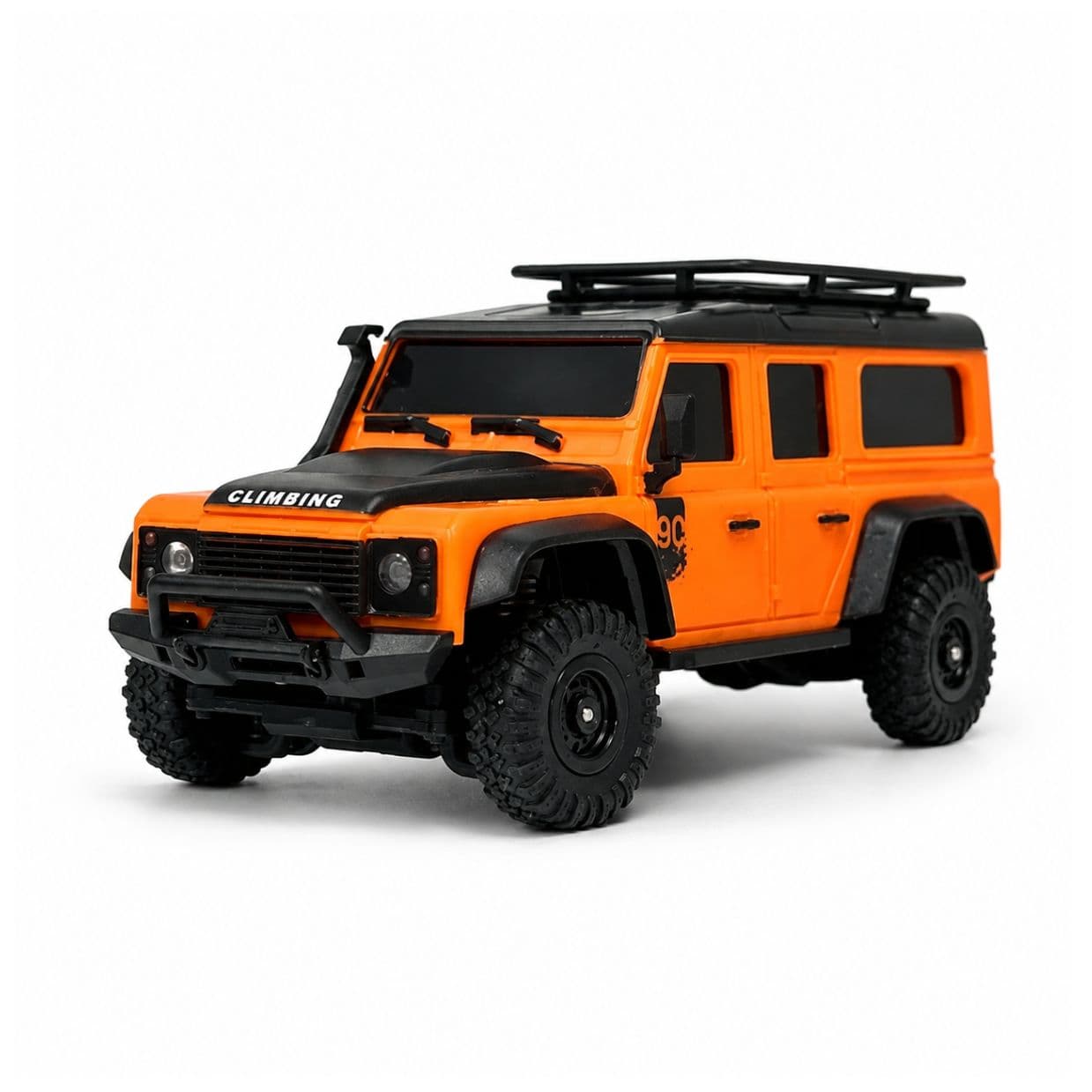 HB Toys Land Rover Defender R4305 1/43 Scale 4WD RTR Mini RC Crawler with APP Control – Orange