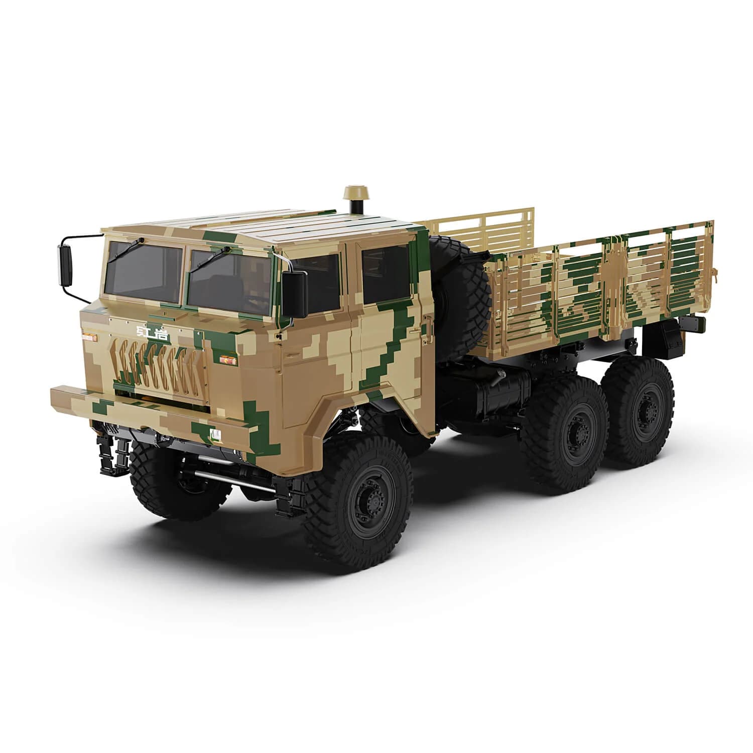 Rlaarlo HY6 HongYan 1/10 RTR 6X6 FOC Brushless RC Military Truck – Desert Digital Camouflage