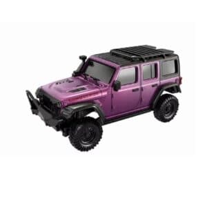 HB Toys Jeep Wrangler Rubicon R4309 1/43 Scale 4WD RTR Mini RC Crawler with APP Control – Purple