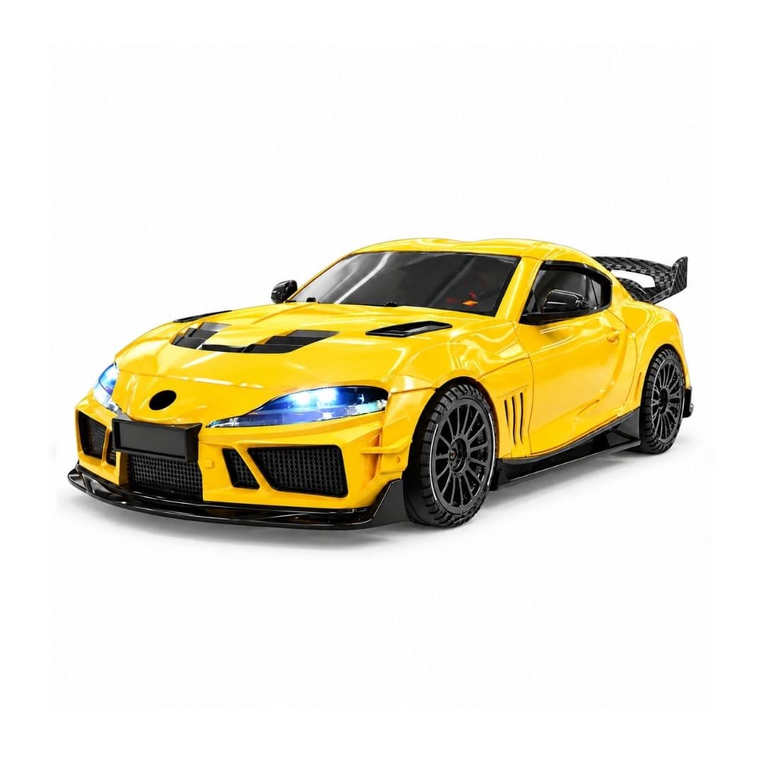 JXC SP4301 Toyota Supra 1/43 Scale 4WD RC Drift Car with Gyro – Official Licensed Yellow Edition | India