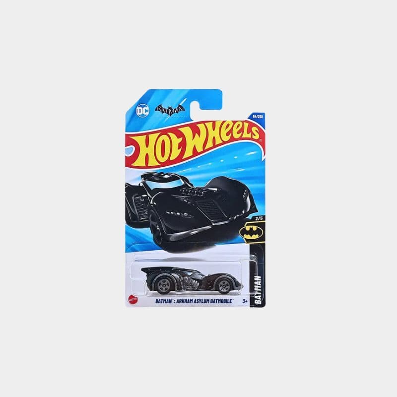 Hot Wheels 2025 – Batman: Arkham Asylum Batmobile | Batman Series | Black | 1:64 Die-Cast | 54/250 | 2/5
