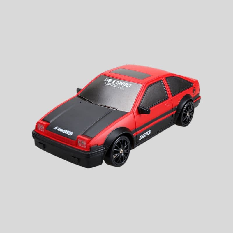 SC24A11-1 1:24 Scale 4WD RC Drift Car – Red/Black High-Speed Racer with LED Lights & Extra Drift Tires