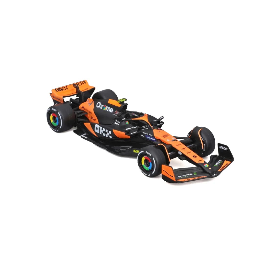 Bburago McLaren F1 MCL38 Lando Norris #4 Diecast Car 1:43 Scale – Official Formula 1 2024 Model
