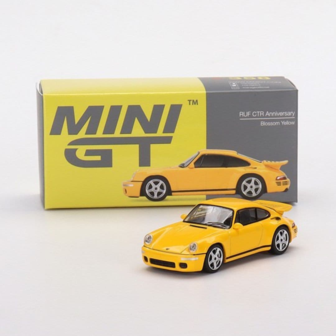 Mini GT RUF CTR Anniversary – Blossom Yellow (1:64 Die-Cast Model 358)