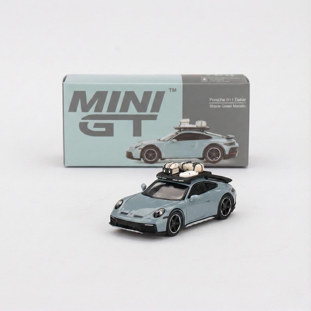 Mini GT Porsche 911 Dakar – Shade Green Metallic (1:64 Imported Model)