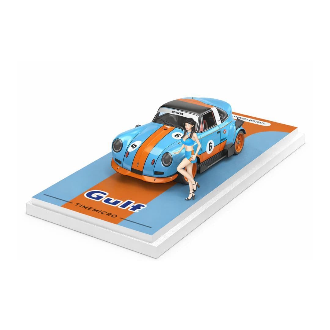 TimeMicro 1:64 Volkswagen RWB Beetle Gulf Edition with Figurine – Limited 999 Units Diecast Model