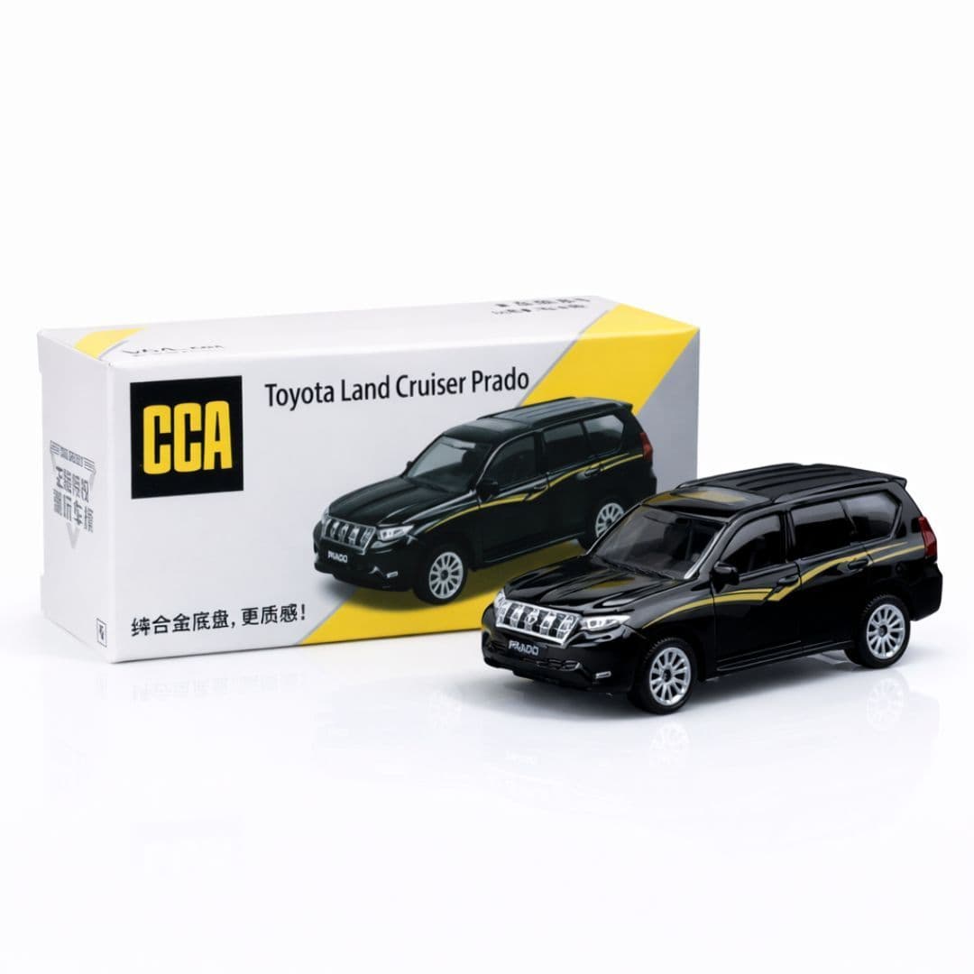 CCA Toyota Land Cruiser Prado V01-01 – Black | 1:64 Scale Premium Die-Cast SUV Model (India)