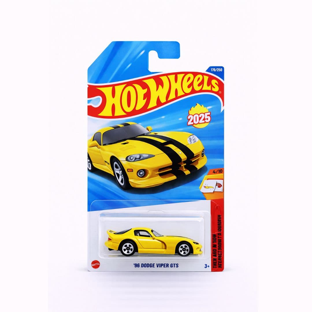 Hot Wheels ’96 Dodge Viper GTS – Then & Now | 1:64 Scale Diecast Car (2025, Imported)