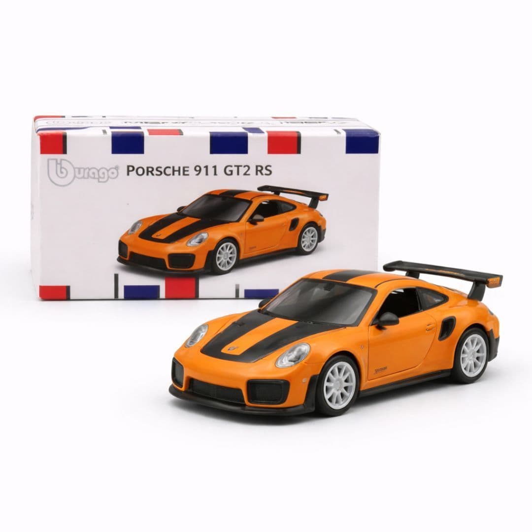 Bburago Porsche 911 GT2 RS – Orange | 1:64 Scale Die-Cast Model Car