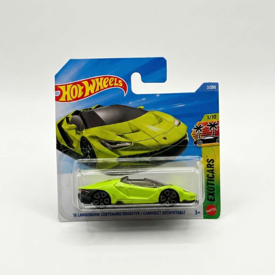 Hot Wheels ’16 Lamborghini Centenario Roadster – International Short Card (Import) | 1:64 Diecast