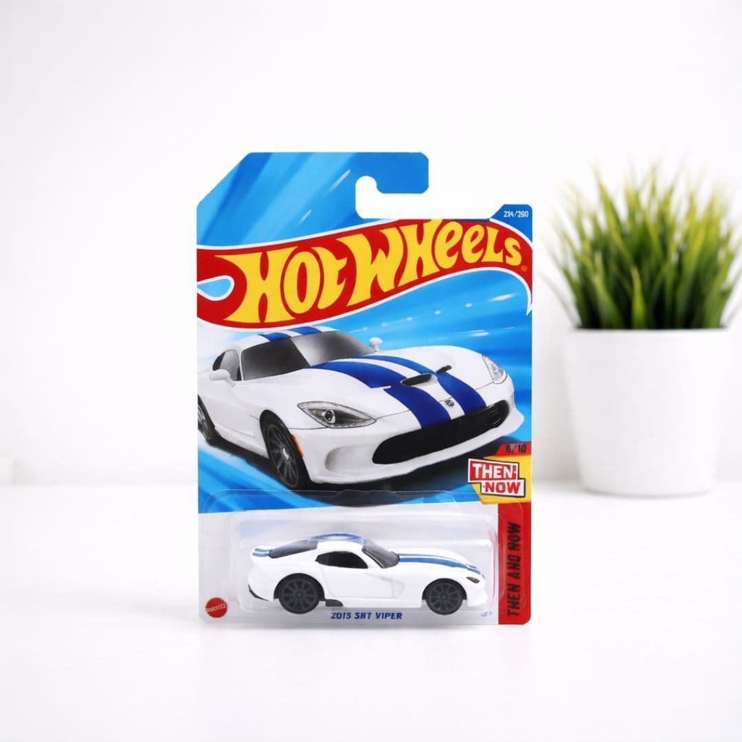 Hot Wheels 2013 SRT Viper – White | 1:64 Scale Diecast | Then and Now Series | 2025 L Case | 214/250 (Imported)