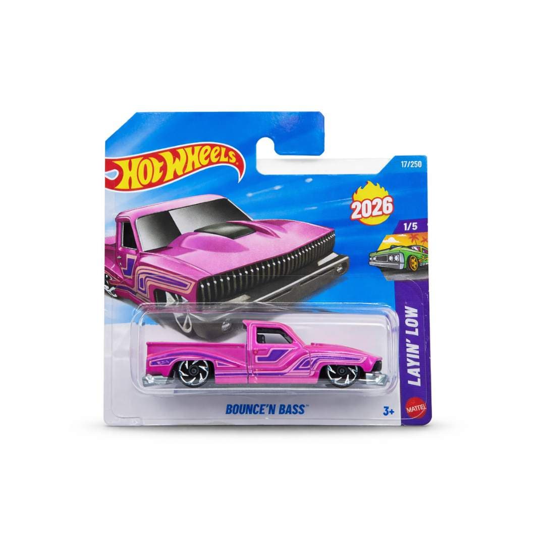 Hot Wheels Bounce N Bass – 2026 Mainline | 1:64 Diecast (Layin’ Low Series)