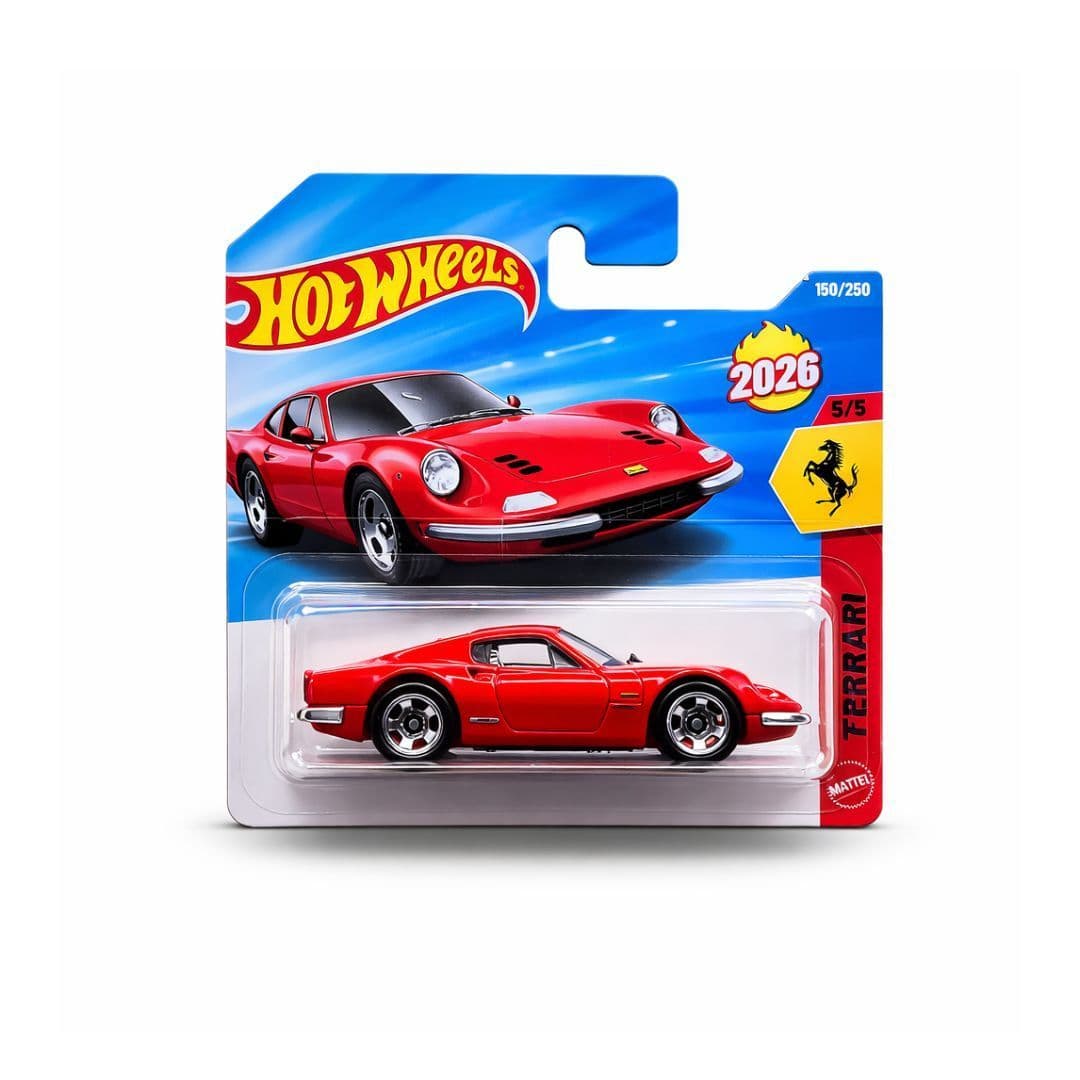 Hot Wheels Ferrari Dino 206 GT G – International Short Card – 1:64 Die-Cast