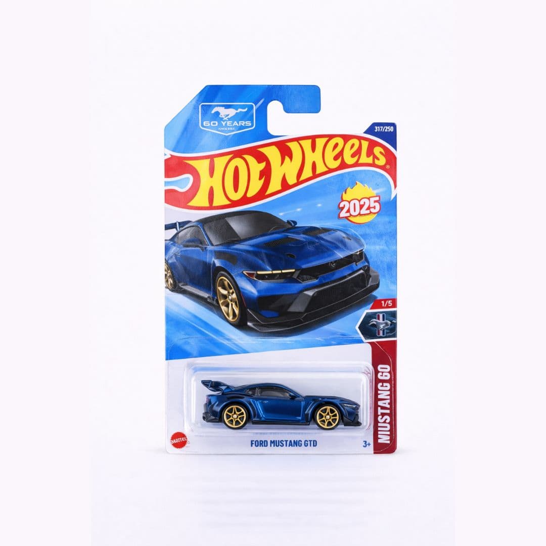 Hot Wheels Ford Mustang GTD – Dark Blue | 1:64 Scale Die-Cast | Mustang 60 Series | 2025
