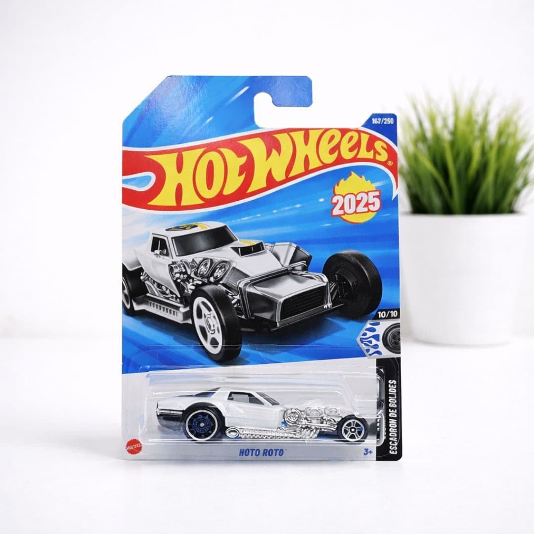Hot Wheels Hoto Roto – Silver | 1:64 Scale Diecast | Rod Squad Series | 2025 | 158/250 (Imported)