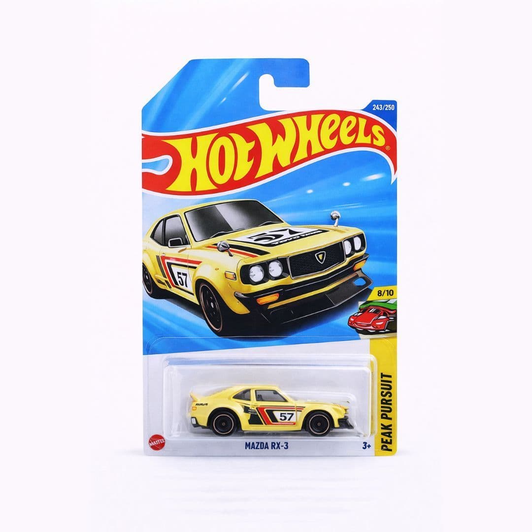 Hot Wheels Mazda RX-3 – Peak Pursuit | 1:64 Scale Diecast | Imported Mainline | 243/250 (2025)
