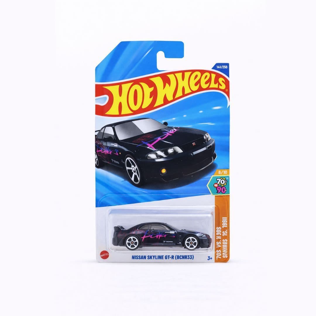 Hot Wheels Nissan Skyline GT-R BCNR33 – 1:64 Scale Diecast | 70s vs 90s Series | Mainline (Imported)