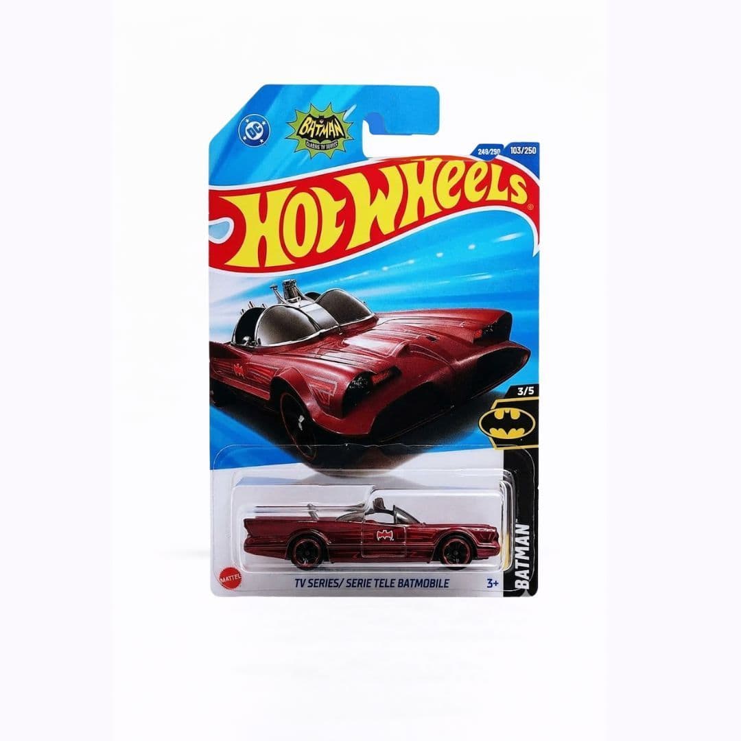 Hot Wheels TV Series Batmobile – Red | 1:64 Scale Diecast | Batman Series | Mainline | 103/250 (Imported)
