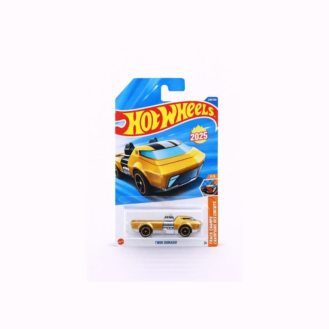 Hot Wheels Twin Dorado – Track Champs | 1:64 Scale Diecast Car (2025, Carded)