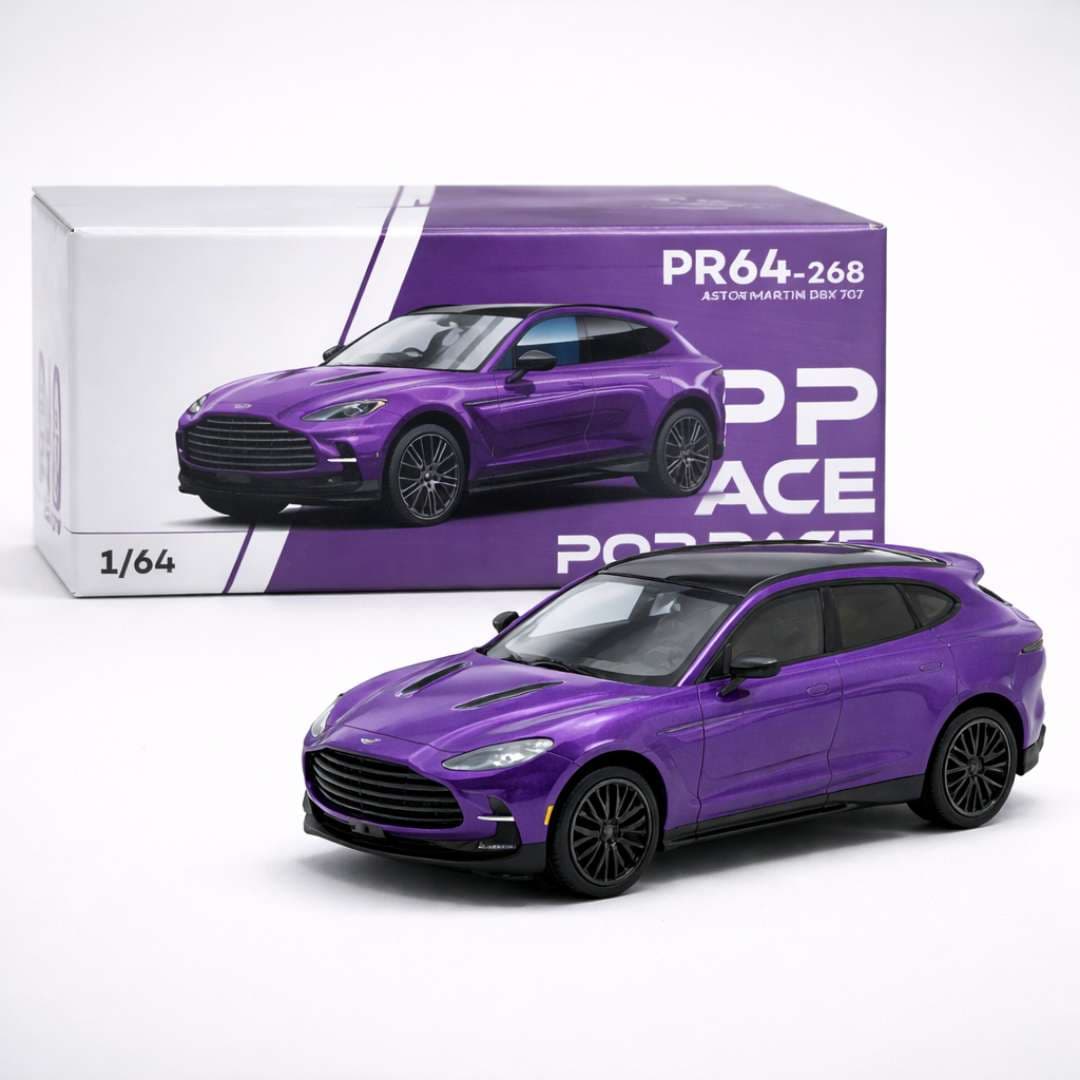 POP RACE PR64-268 Aston Martin DBX 707 Storm Purple – 1:64 Premium Die-Cast Model