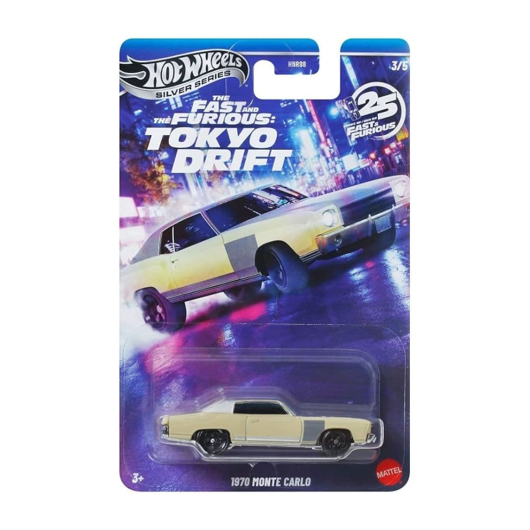 Hot Wheels 1970 Monte Carlo – Fast & Furious Tokyo Drift | Silver Series 3/5 | 1:64 Die-Cast (Imported)