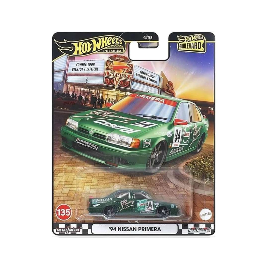 Hot Wheels Boulevard ’94 Nissan Primera – Premium 1:64 Die-Cast (GJT68-A, Real Riders)