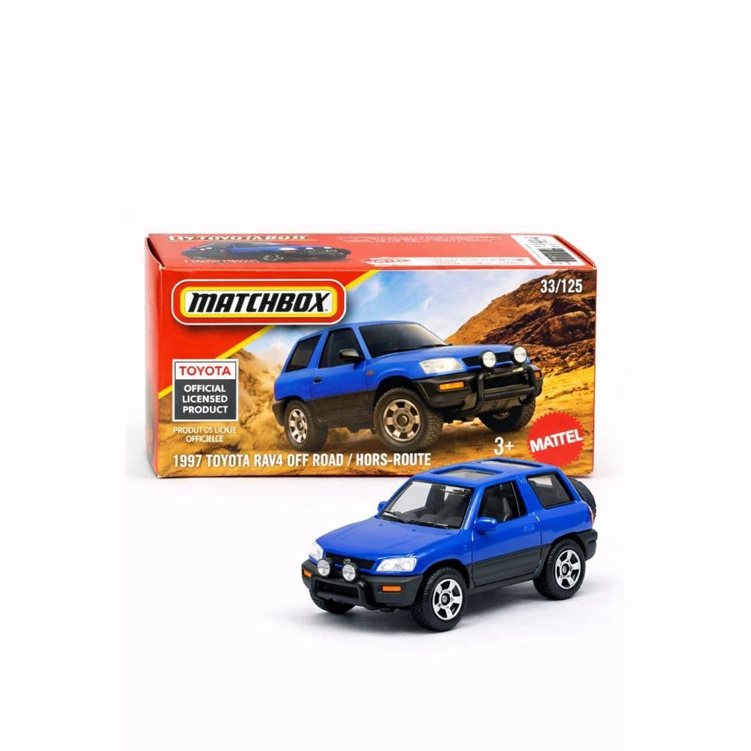 Matchbox 1997 Toyota RAV4 Off Road – 38/125 | 1:64 Die-Cast SUV | Sealed Box | Official Toyota Licensed Model