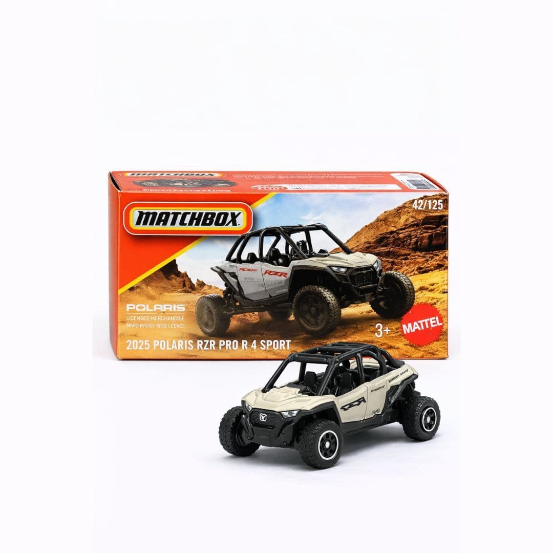 Matchbox 2025 Polaris RZR Pro R 4 Sport – 42/125 | 1:64 Die-Cast Off-Road UTV | Sealed Box | Polaris Licensed Model
